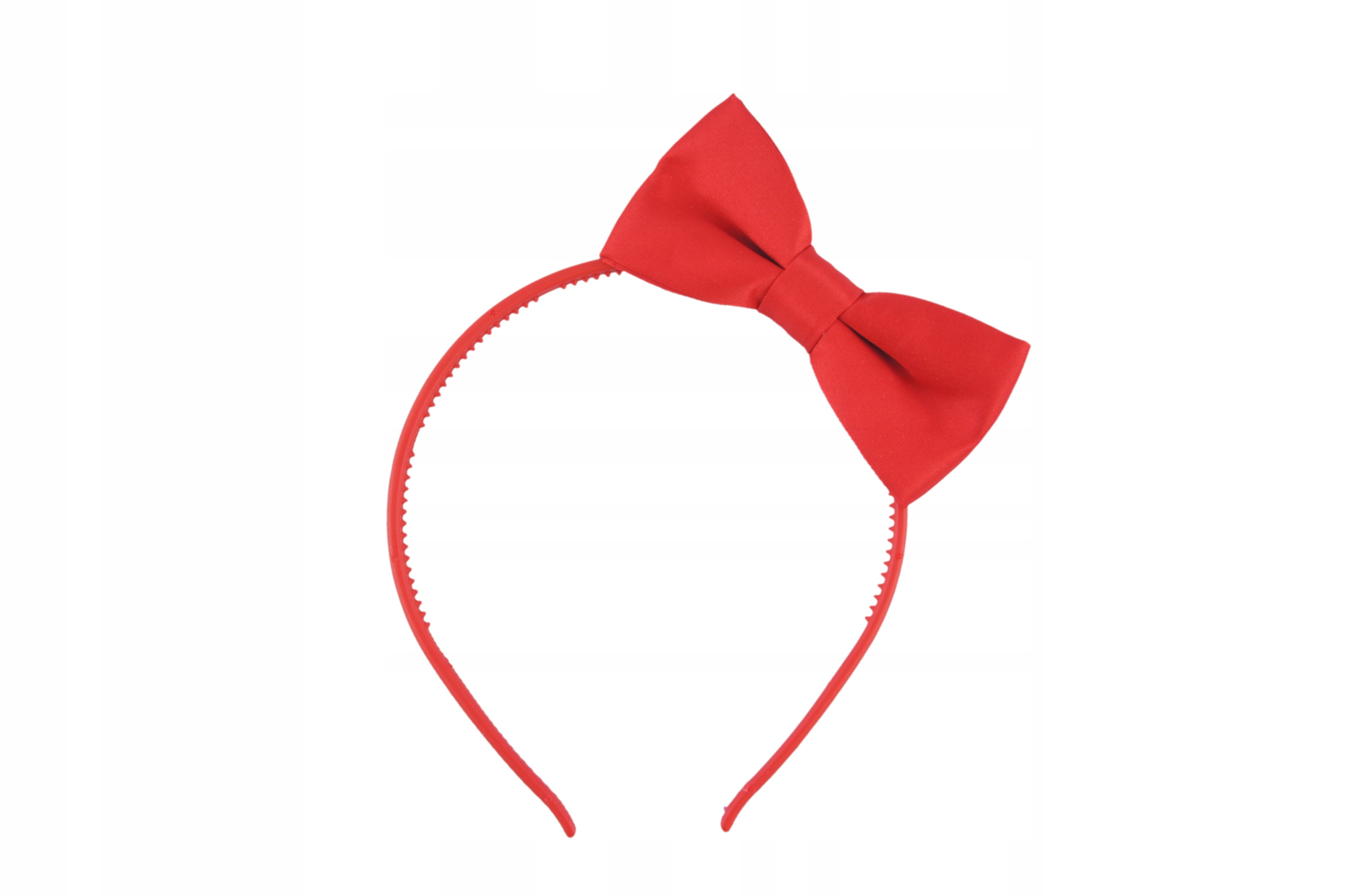 

Opaska Kokardka półmat gładka Czerwona