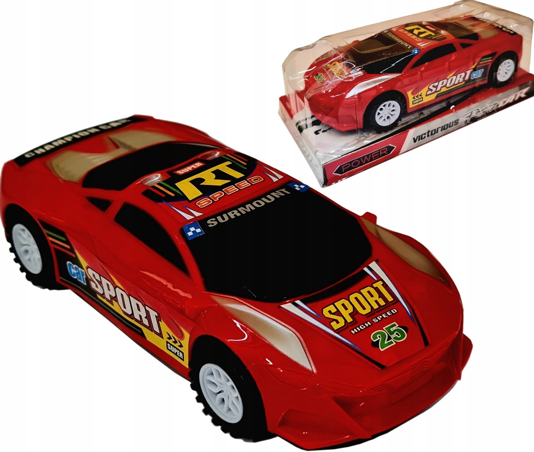 DUŻE AUTKO SAMOCHÓD Z NAPĘDEM AUTO SPORTOWE Marka inna