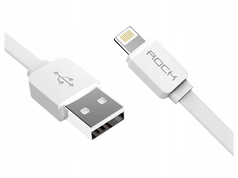Kabel Usb Lightning Rock 2m Długi Płaski