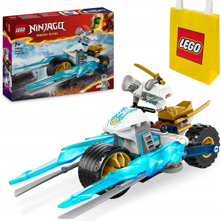 Lego Ninjago Zaneův ledový motocykl 71816 papírová taška Lego!