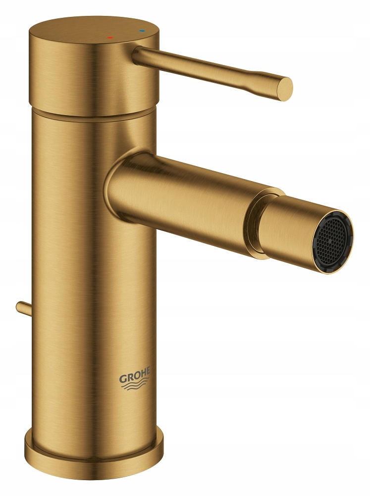 Bateria bidetowa Grohe złoty szczotkowany przegub kulowy z korkiem 32935GN1