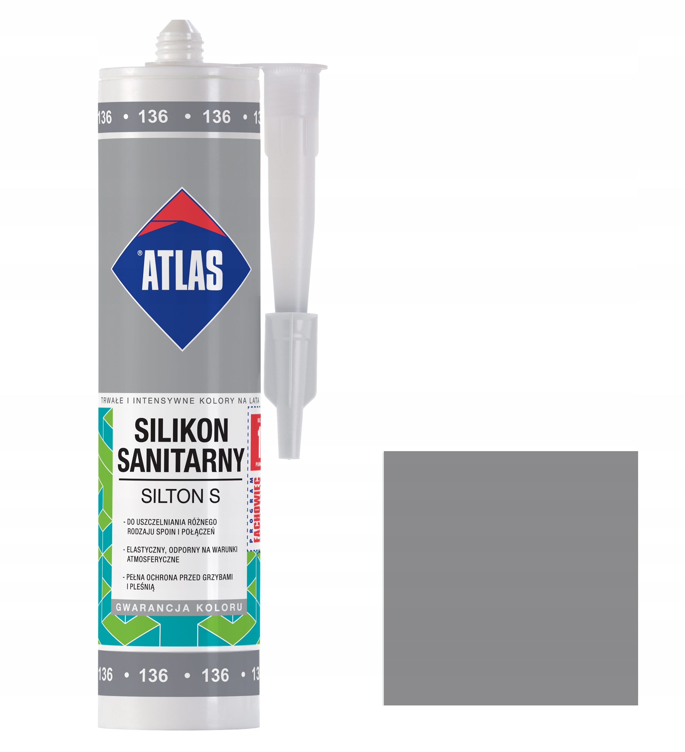 

Atlas Silikon Silton S 136 Srebrny 280 ml
