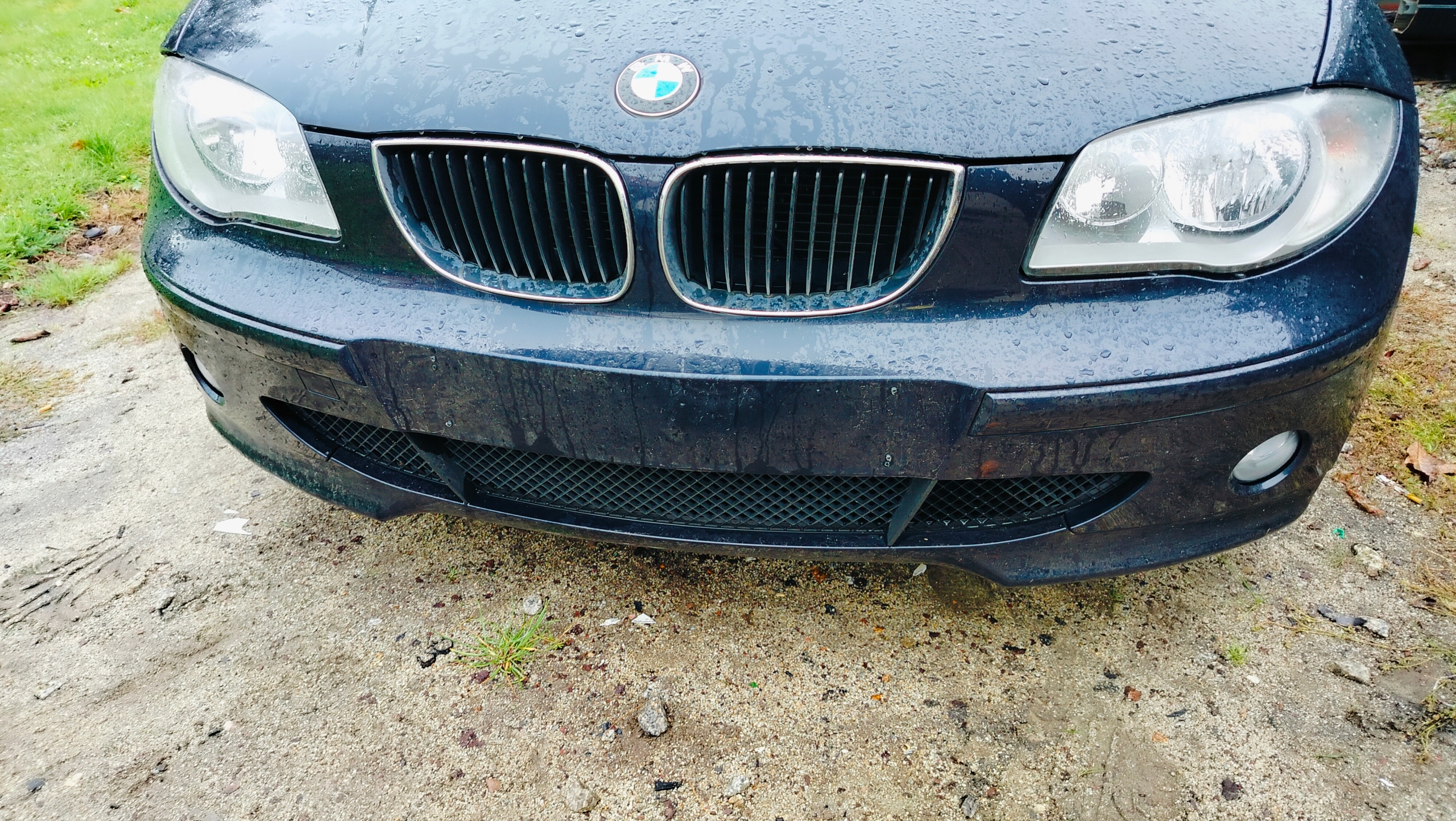 bumper bonnet fender front BMW E87 E81 light fender tension belt Monacoblau A 35