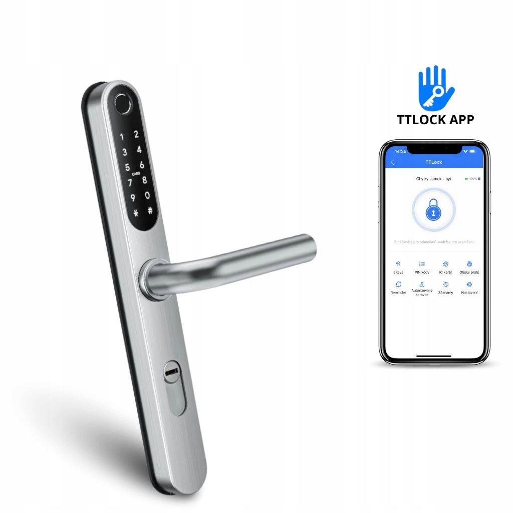 Bot Chytrá kľučka TTLock V1 72-92mm variabilná strieborná