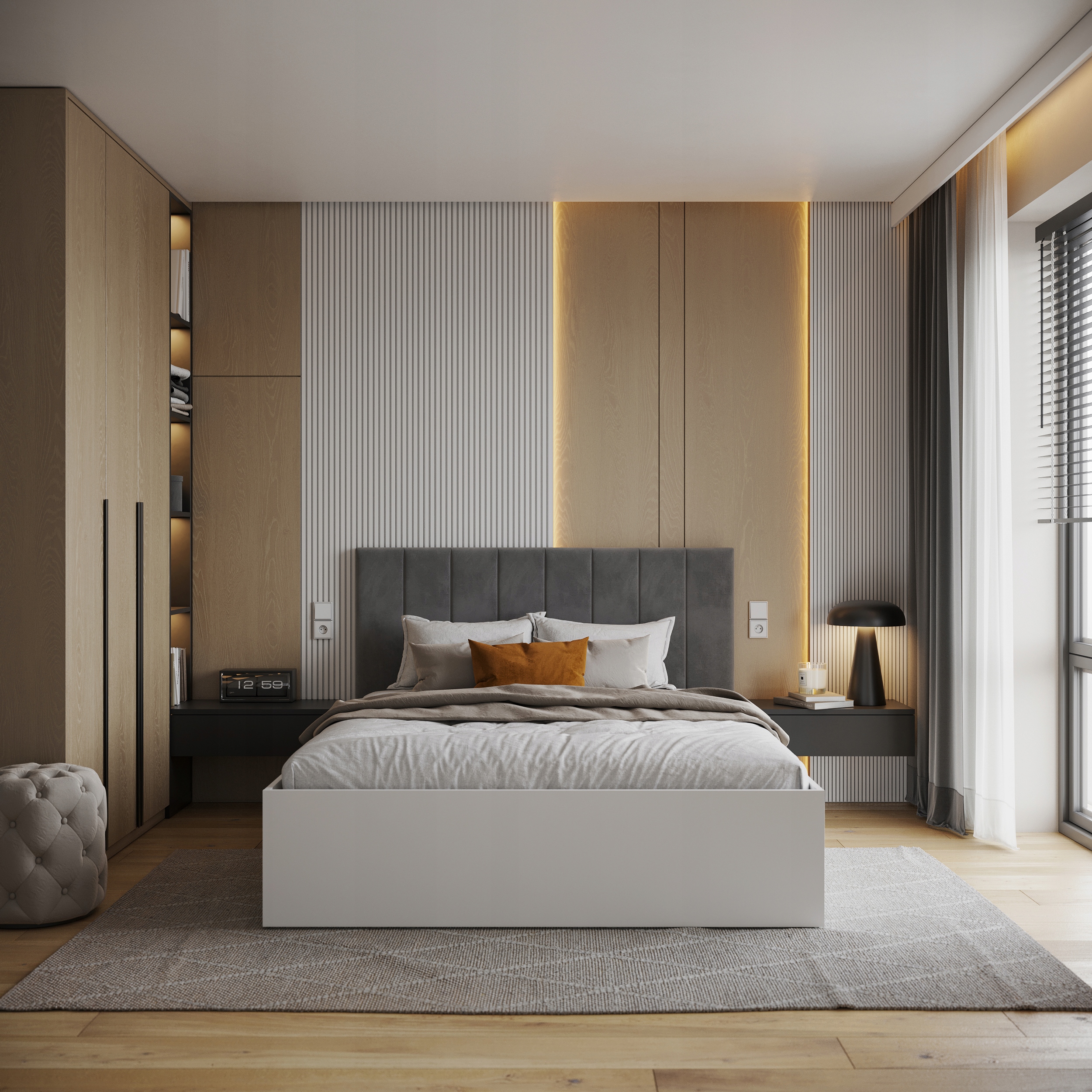 Lůžko 160x200 čalouněné kovová konstrukce Grenada kontejner