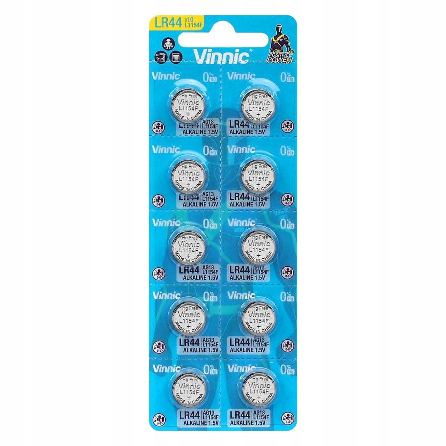 

Bateria Vinnic AG13 LR44 1,5V blister 10 szt.