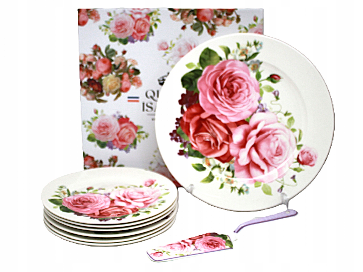 Sada tanierov na cesto Queen Isabell s ružami a lopatkou
