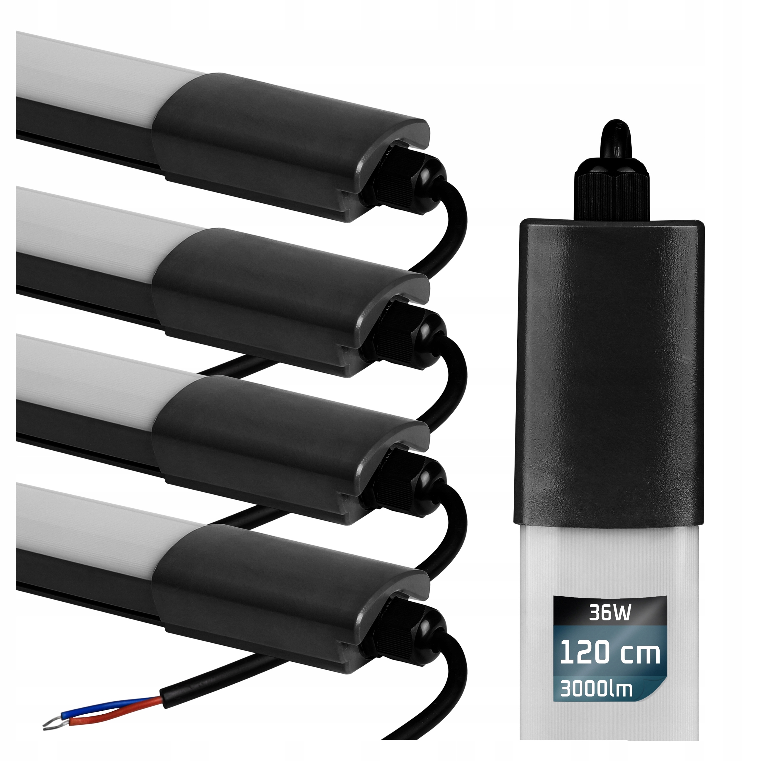 4x Lampa Led Panel 120cm do garażu Natynkowy Sufitowy 36w Oprawa Sufitowa