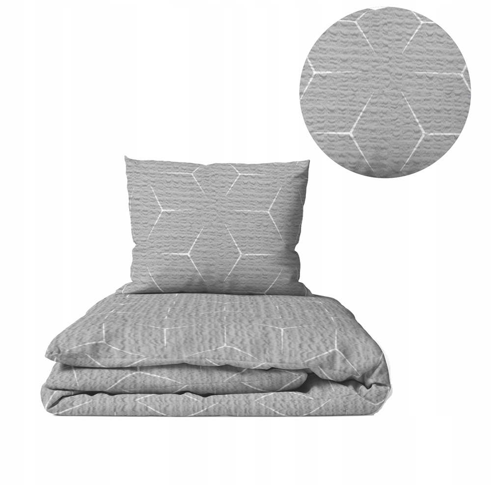 Sada Povlečení z Kůry 160x200, 2x70x80, Polský výrobek – milano šedé