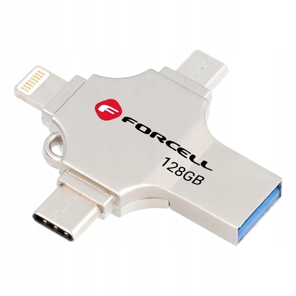 Pendrive 128GB Usb 3.2 Gen 1 Usb A Usb C Lightning Micro Usb Forcell F-data