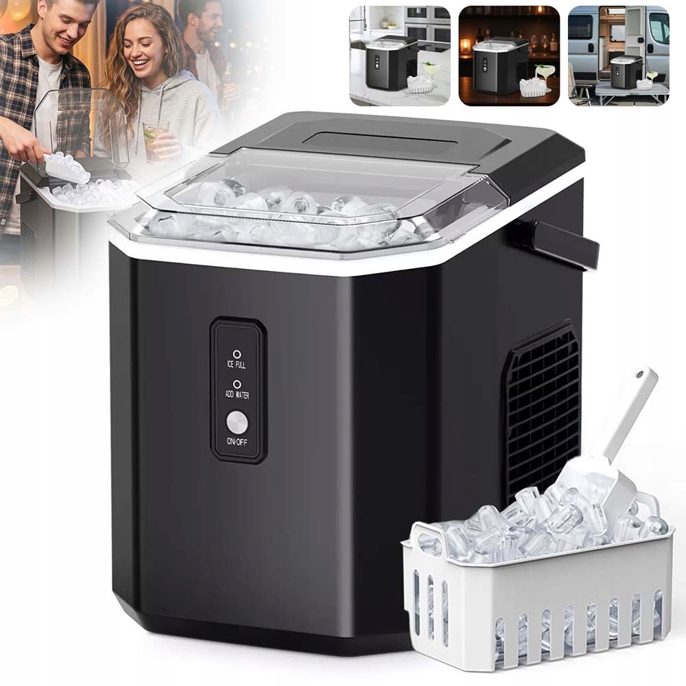 Výrobník Ledu Eberg Domácí Stroj Na Kostky 1.2 L 90 W Expresní Led