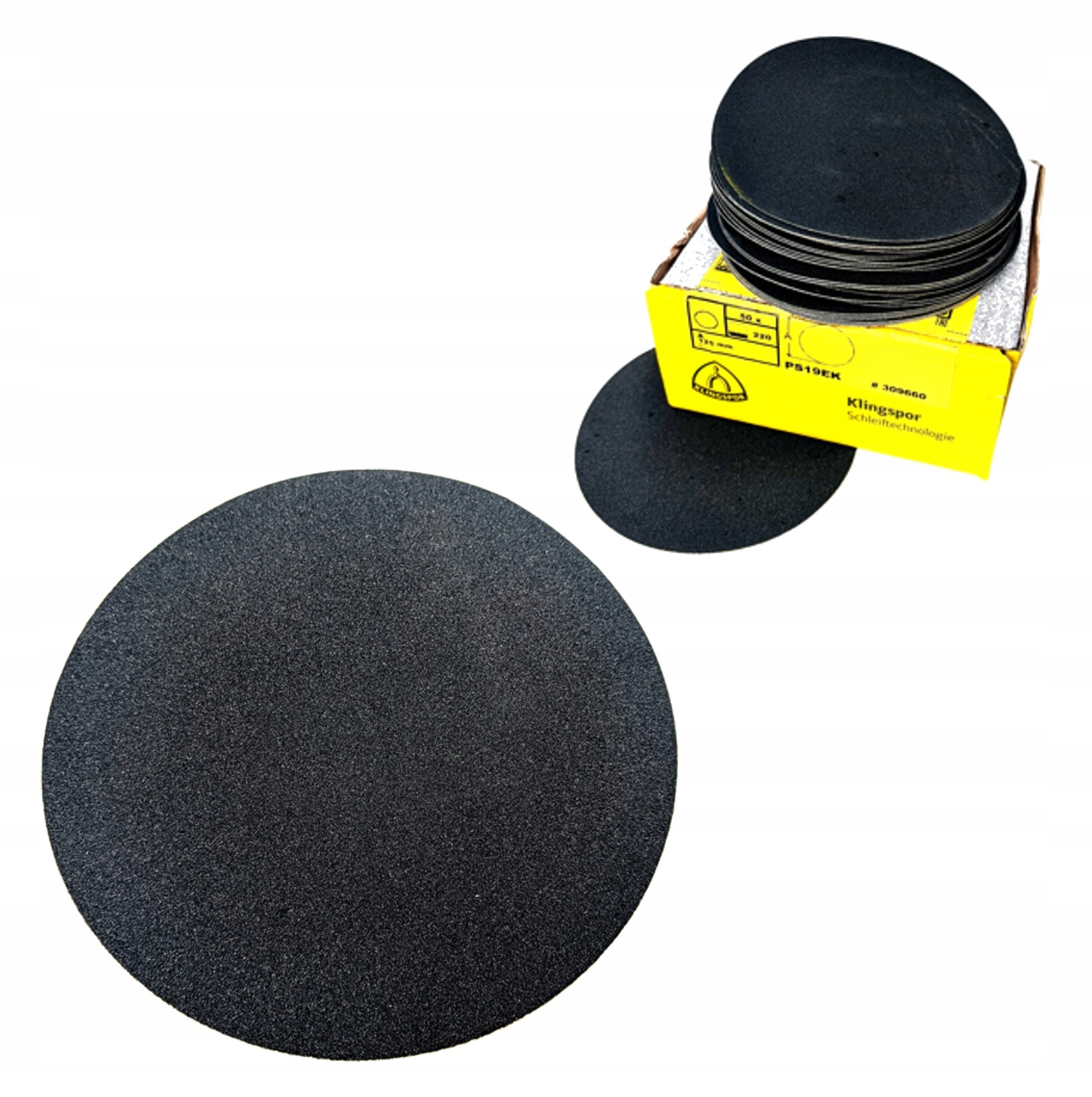 krążek ścierny papier do kamienia szkła 125 mm gr. 80 Klingspor 5 sztuk