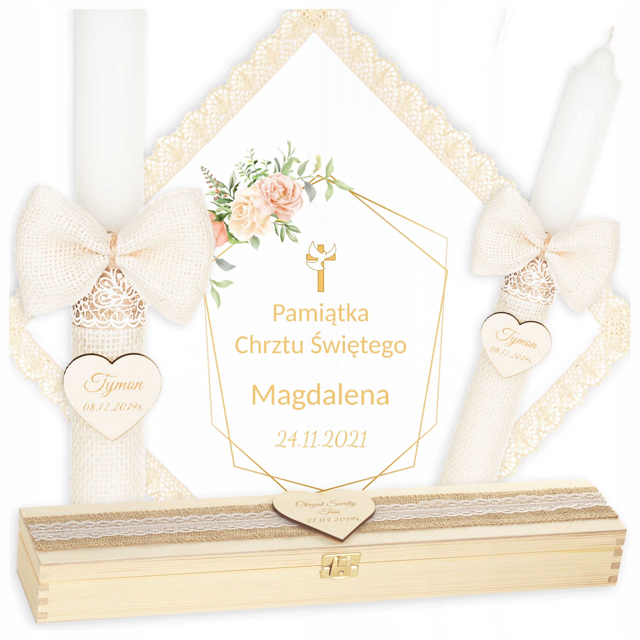 

Świeca Na Chrzest Szatka Do Chrztu Grawer Pudełko