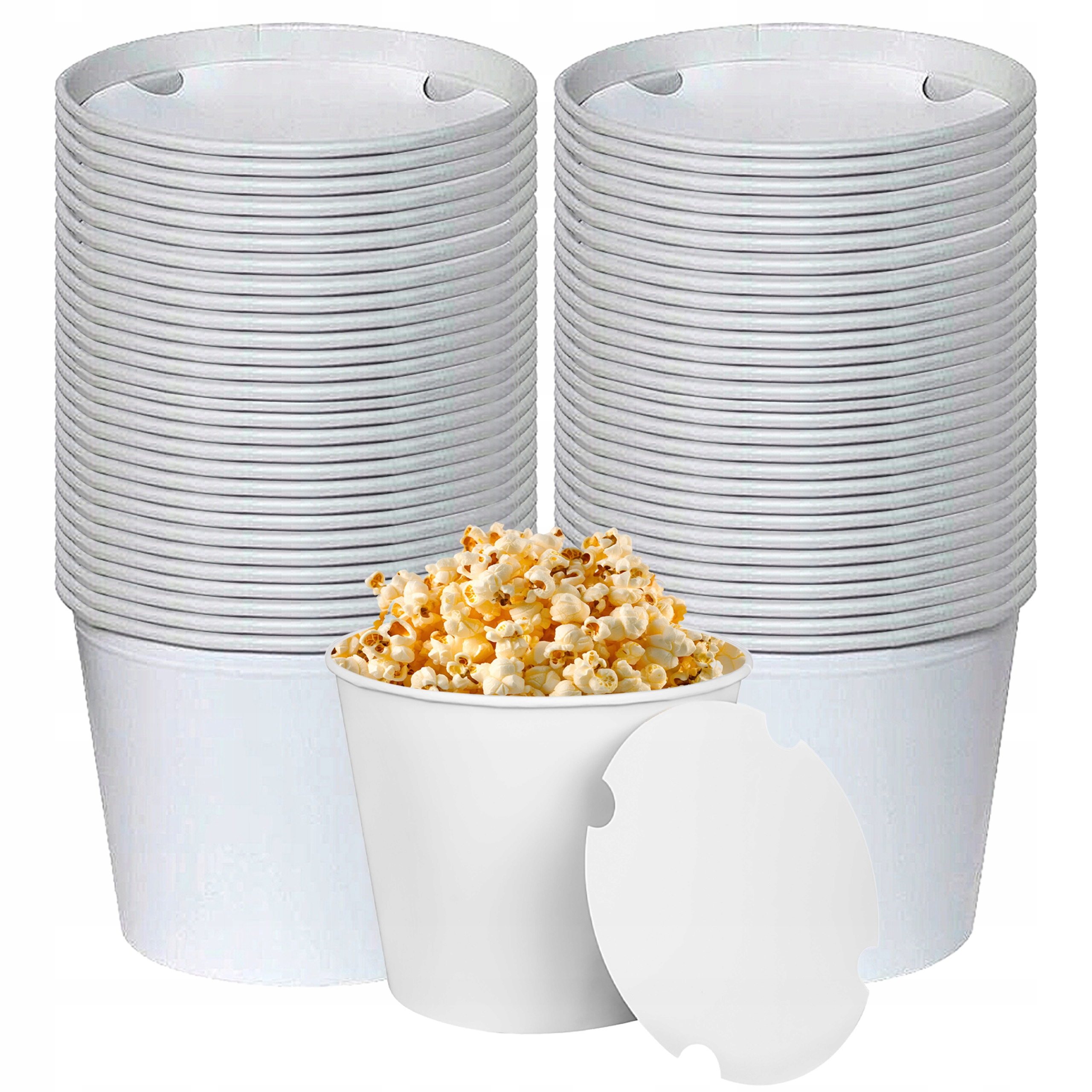 Kubełek papierowy 2,4L+dekiel kurczak popcorn50szt