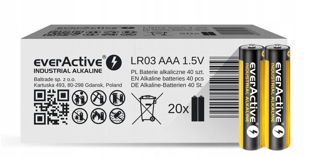 

Baterie alkaliczne Aaa everActive Industrial 40szt