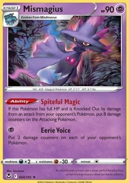 

Silver Tempest Rare 064/195 Mismagius