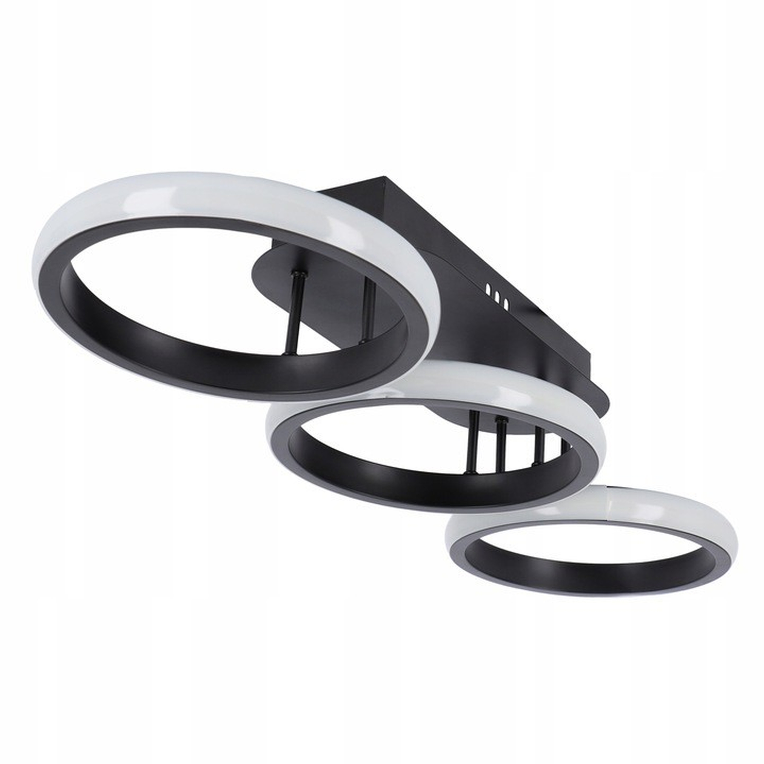 Stropní Svítidlo Stropní Svítidlo Led Závěsný Lustr Loft Černá 3 Kolečka Studená Barva