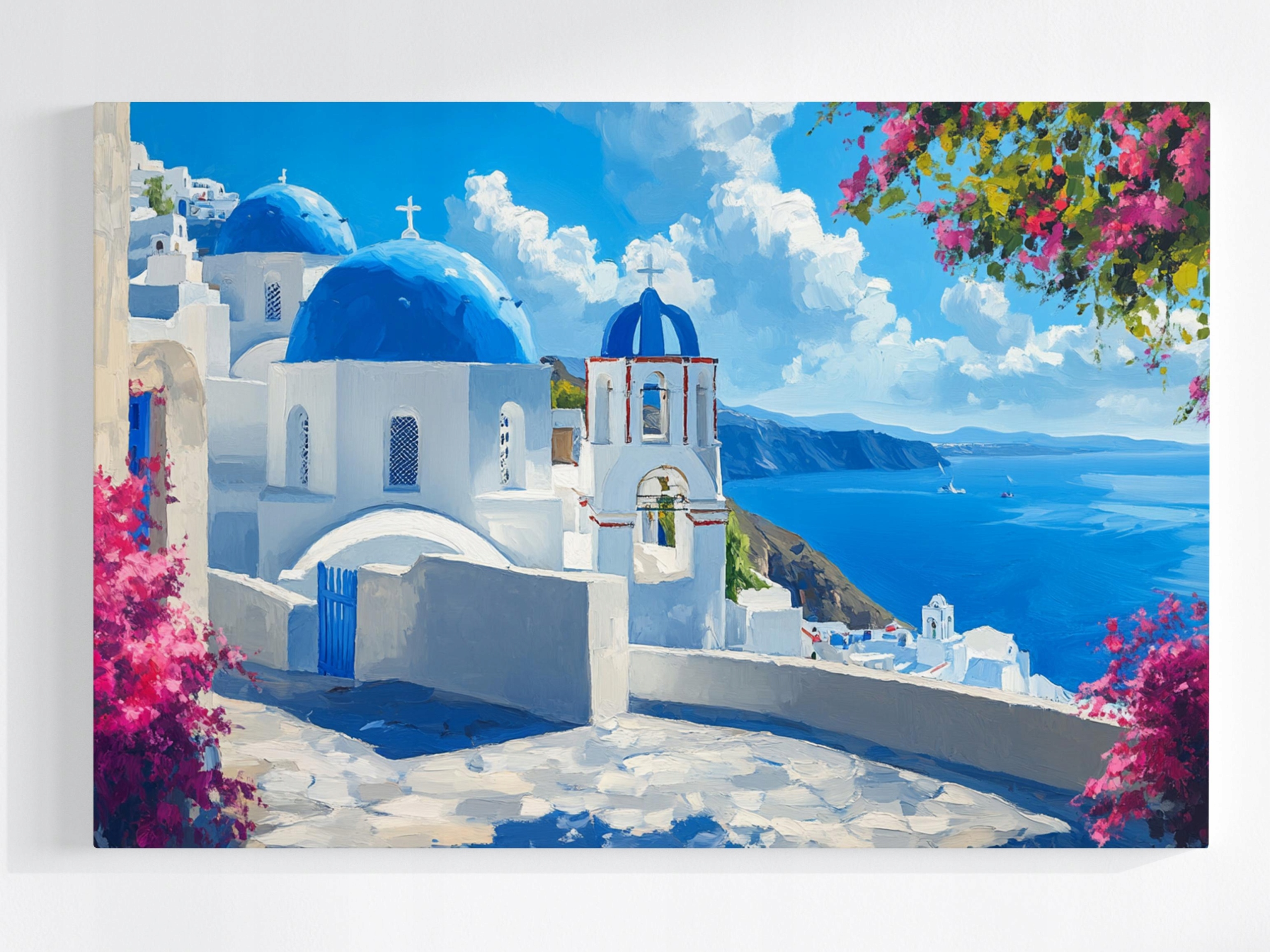 Obraz Na Plátně Canvas Krajina Ostrov Moře Řecko Cyklady Santorini 120x80