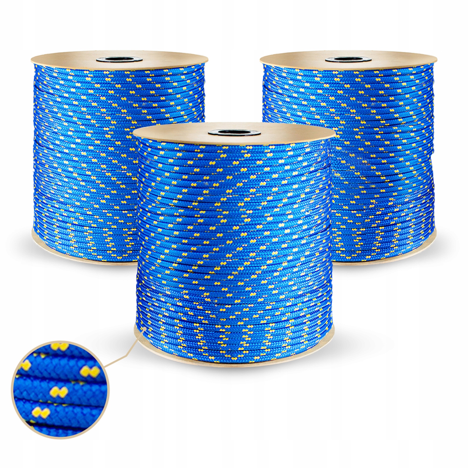 Lina Żeglarska Polipropylenowa 16mm Pleciona uniwersalna Niebieska 20m