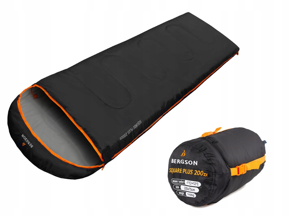 Bergson Square Plus 200 Zx Teplý Pohodlný Spací Pytel Do -1 st Levý Zip
