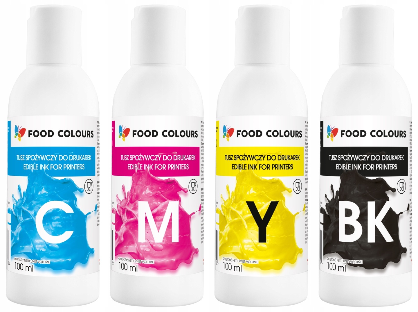 Levně Potravinové jedlé inkousty pro tiskárnu výtisků Food Colours, tekuté, 4 x 100 ml