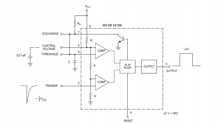 UKŁAD SCALONY NE555 SO8 SMD Symbol NE555