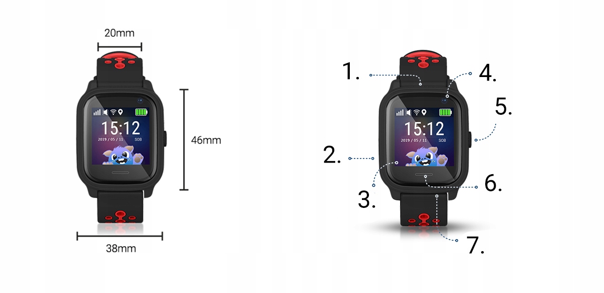 Prezent Dla Dziecka Smartwatch GPS: CALMEAN NEMO2 Transmisja danych 2G