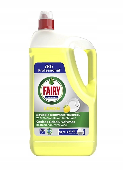 Tekutý prostředek na mytí nádobí Fairy Professional, svěží citronová vůně, 5 l