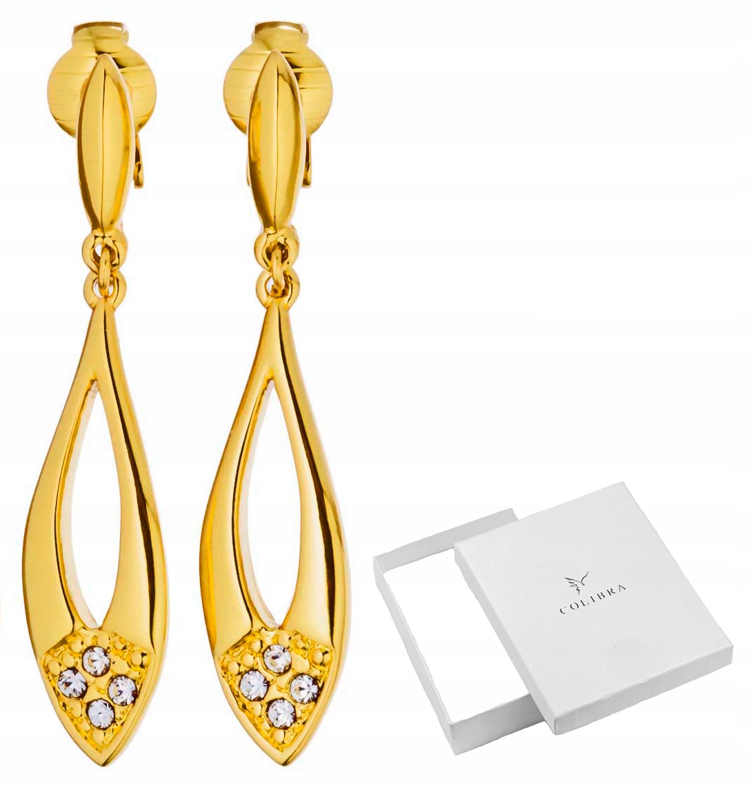 

Klipsy Złote Wiszące Na Uszy Colibra