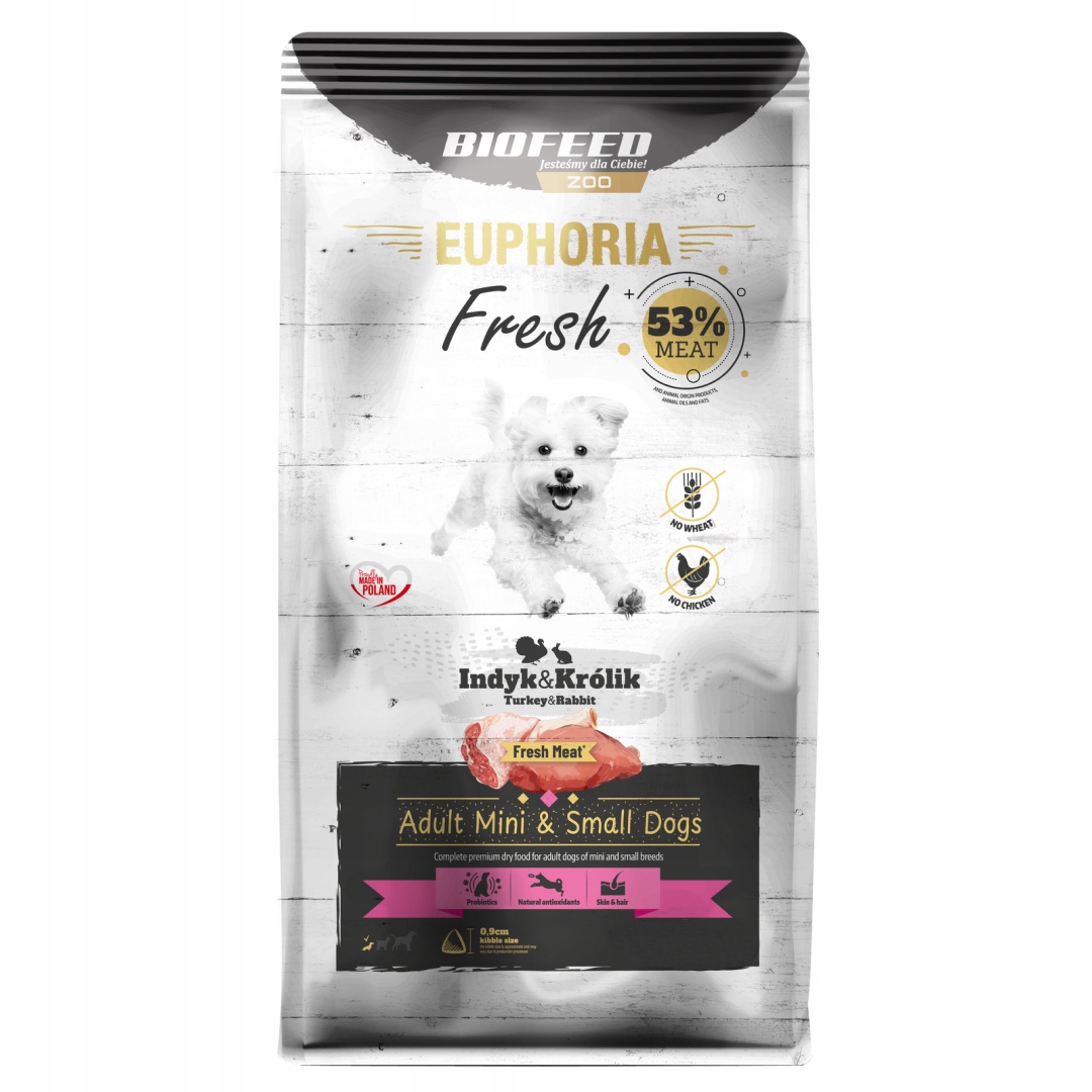 Levně Biofeed Euphoria Fresh 8kg Suché Krmivo pro miniaturní psy a malá plemena