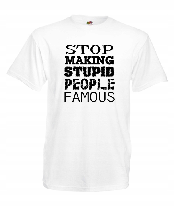 

XXXL Koszulka Męska Stop Making Stupid People Wzór