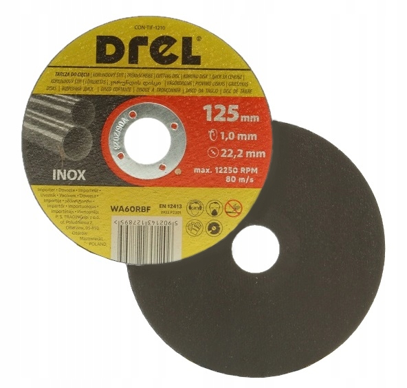 TARCZA KORUNDOWA DO CIĘCIA METALU 125 x 1 mm INOX