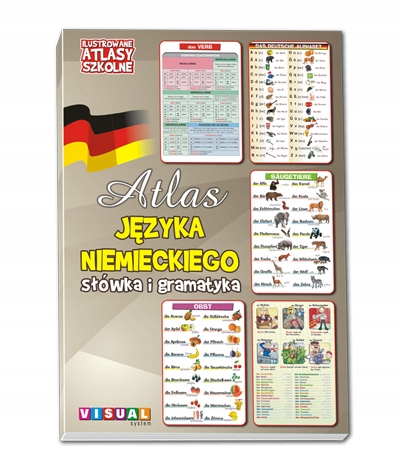 ZESTAW ILUSTROWANYCH ATLASÓW SZKOLNYCH x6 J. Angielski Gramatyka, Słówka, P Rok wydania 2016