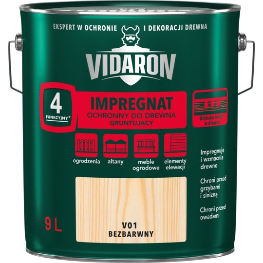 

Vidaron Impregnat Gruntujący 9L V01 Bezbarwny