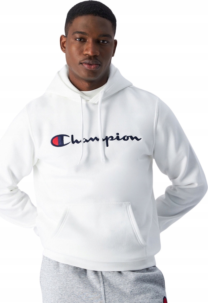 Pánská Mikina Champion Hooded Bílá 220253 WW001 r 2XL