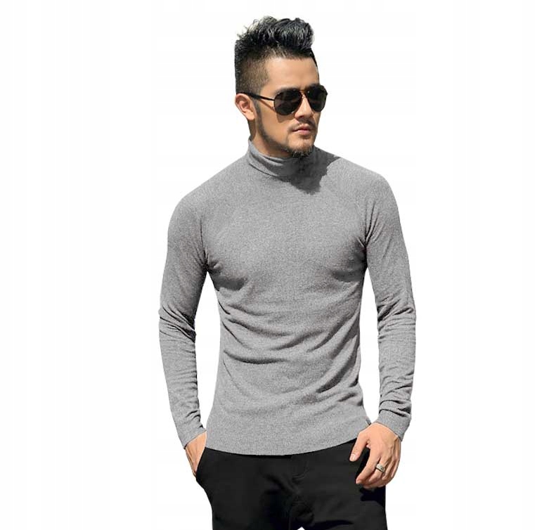 

Elegancki golf sweter męski Arek swetry XXL mel/ja