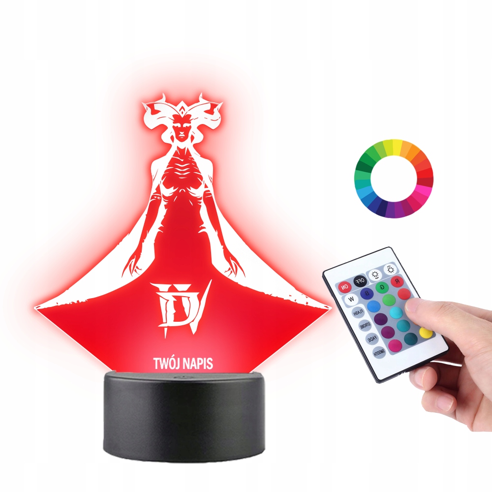 Lampka na Biurko Statuetka Led Diablo IV Lilith