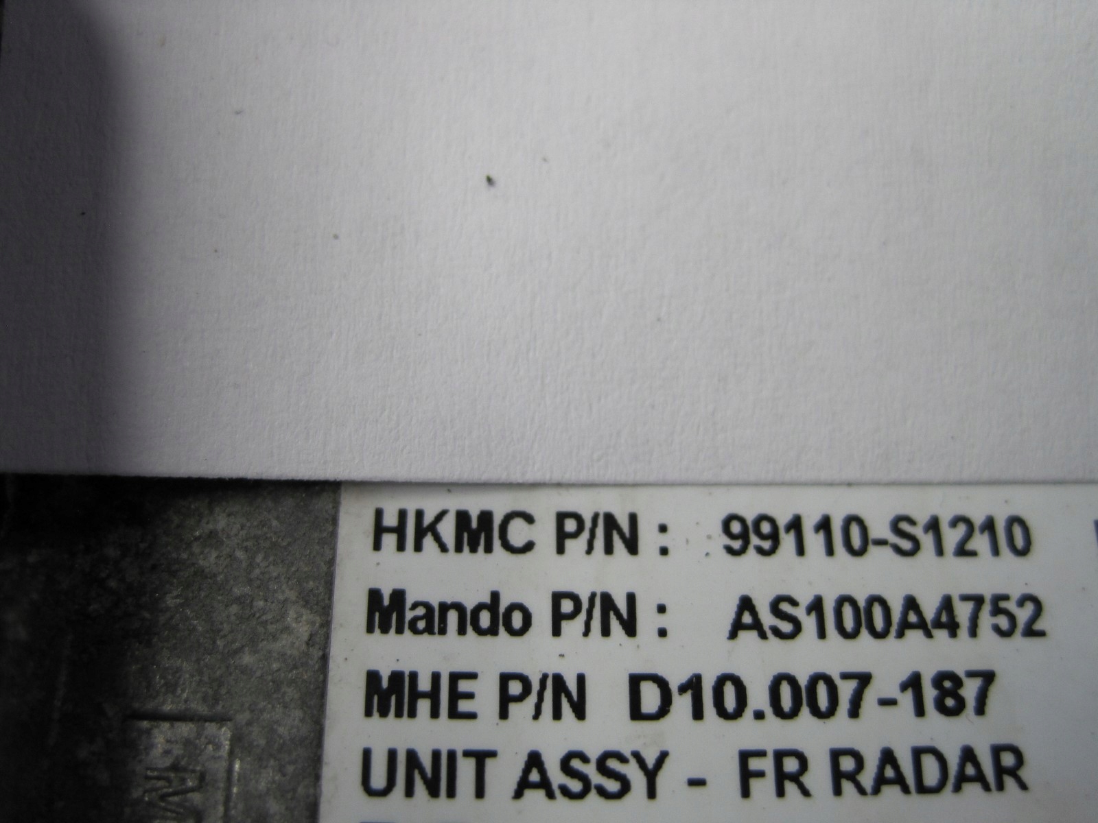 Moduł radar Distronic ACC Hyundai Kia 99110-S1210 Rodzaj inny