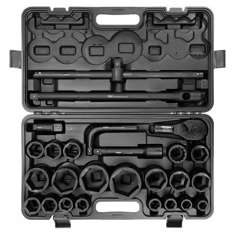 Klucze udarowe zestaw narzędzi 26el 3/4" (17-50mm) i 1" (55-65mm) 6-kątnych Kod producenta 58985