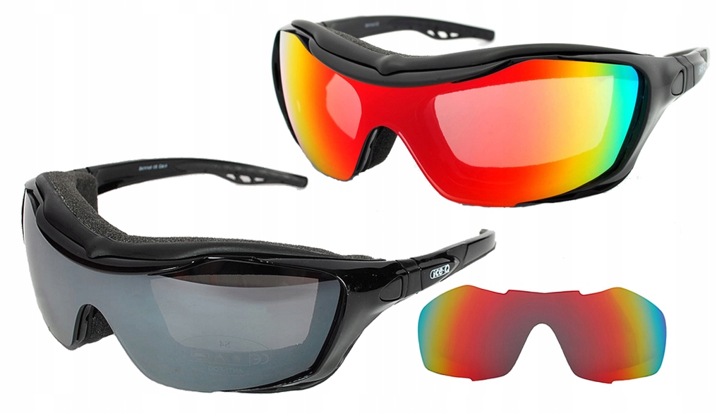 Okulary narciarskie Ice-Q Ski'N'Roll-4 Red Revo S2/Smoke Silver Mirror S4