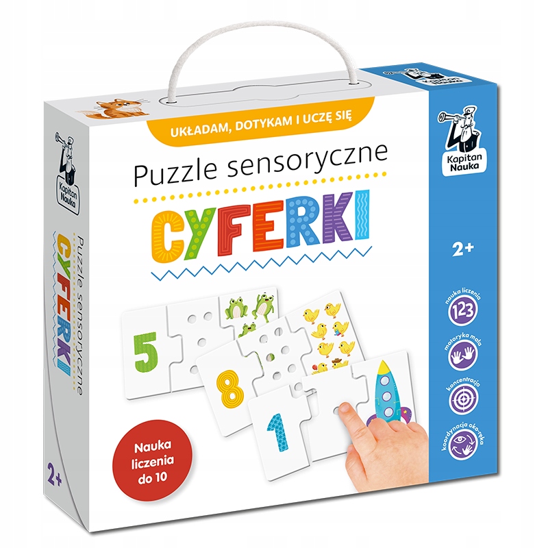 Puzzle Sensoryczne. Cyferki Układanki Dla Dzieci Nauka Liczenia Do 10