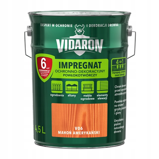 VIDARON IMPREGNAT OCHRONNY MAHOŃ AMERYKAŃSKI 4,5L