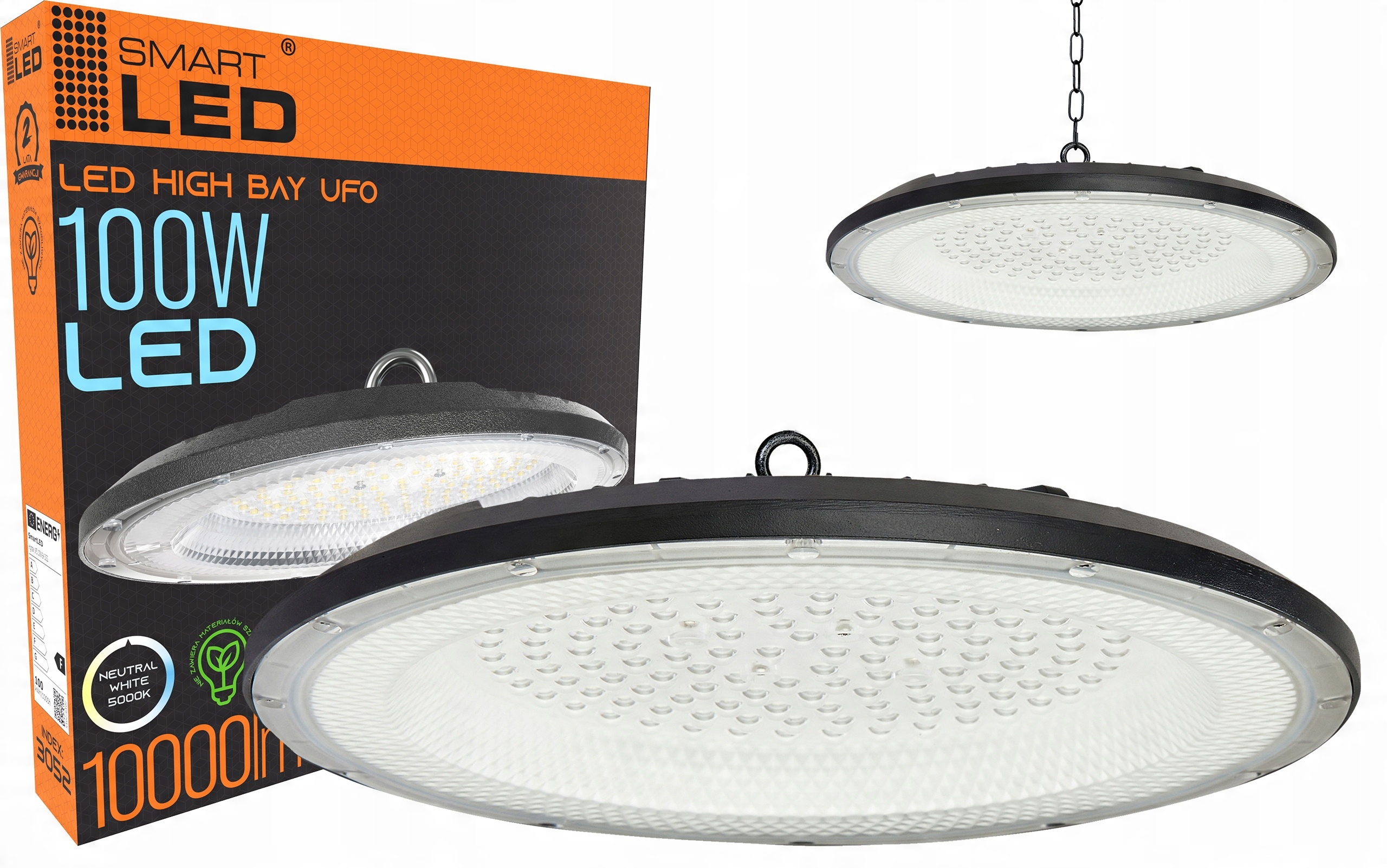 

Lampa Led przemysłowa halogen Ufo 100W 10000lm