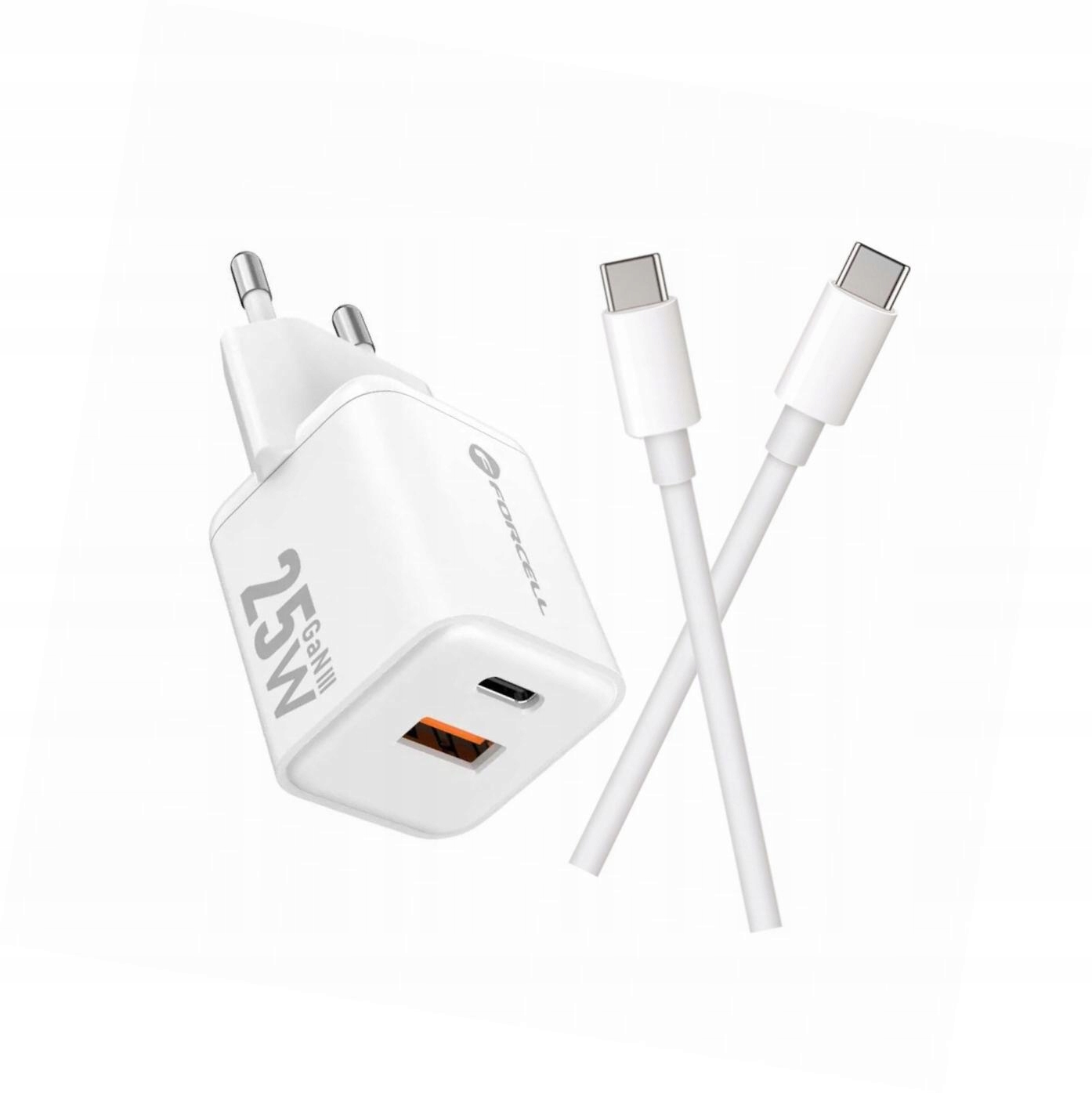 Szybka ładowarka Gan 25W 2 porty z kablem Usb-c do Realme C75