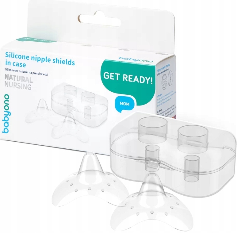 BABYONO SILIKONOWE OSŁONKI NA PIERSI ETUI S