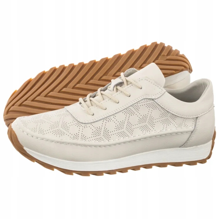 Kožené dámské tenisky Sergio Leone Béžová Sp 001 Béžová