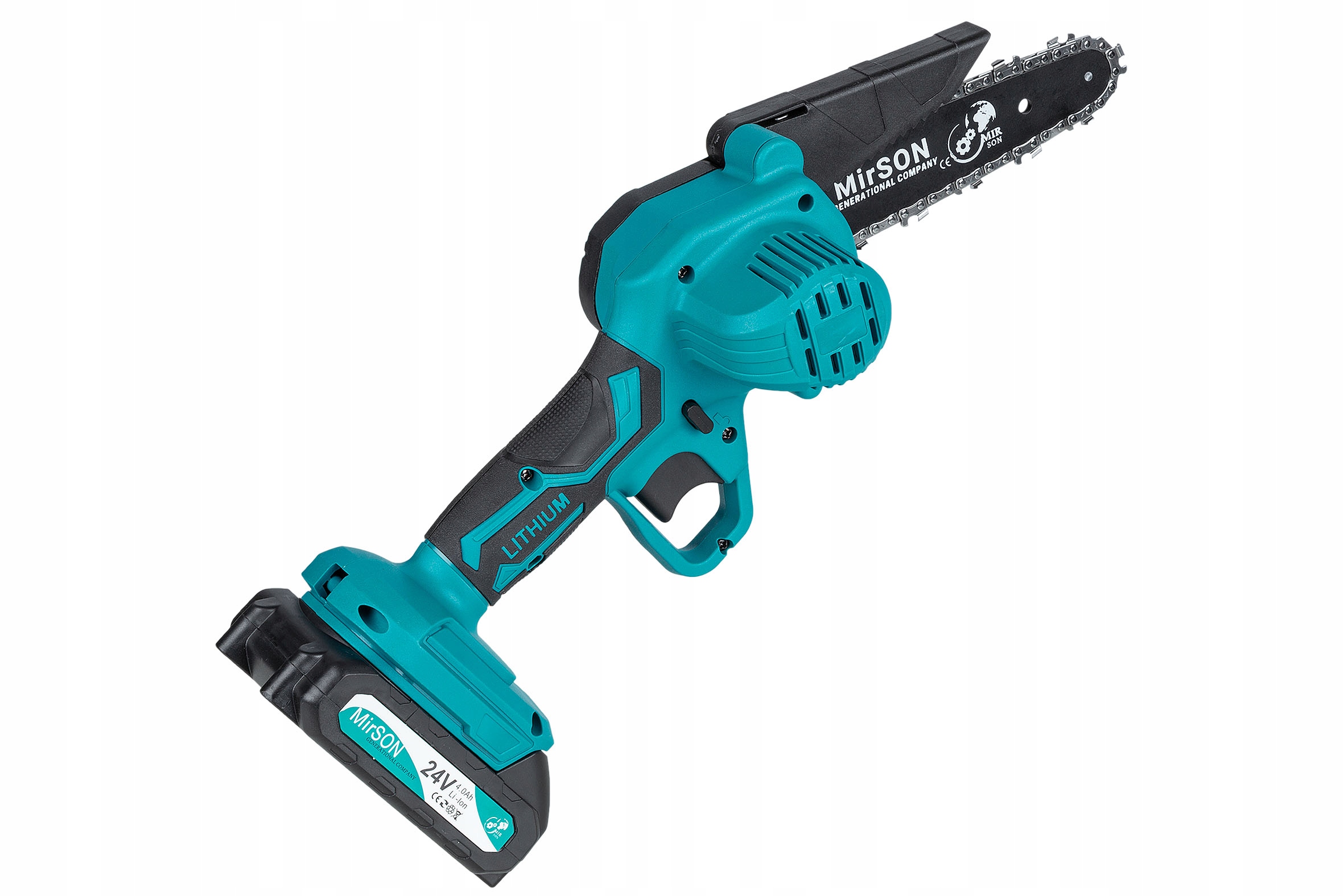 PIŁA ŁAŃCUCHOWA AKUMULATOROWA 6"PILARKA DRZEWA 2AKU ZESTAW galeziowka ogrod Zasilanie akumulatorowe