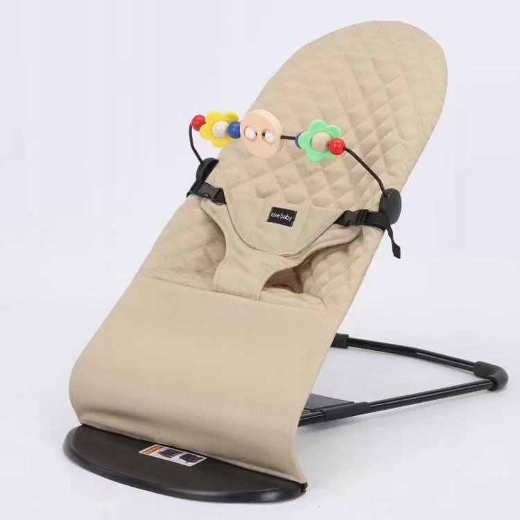 Leżaczek, bujaczek dziecięcy, leżaczek, bujaczek dla dziecka -beżowy Marka bez marki