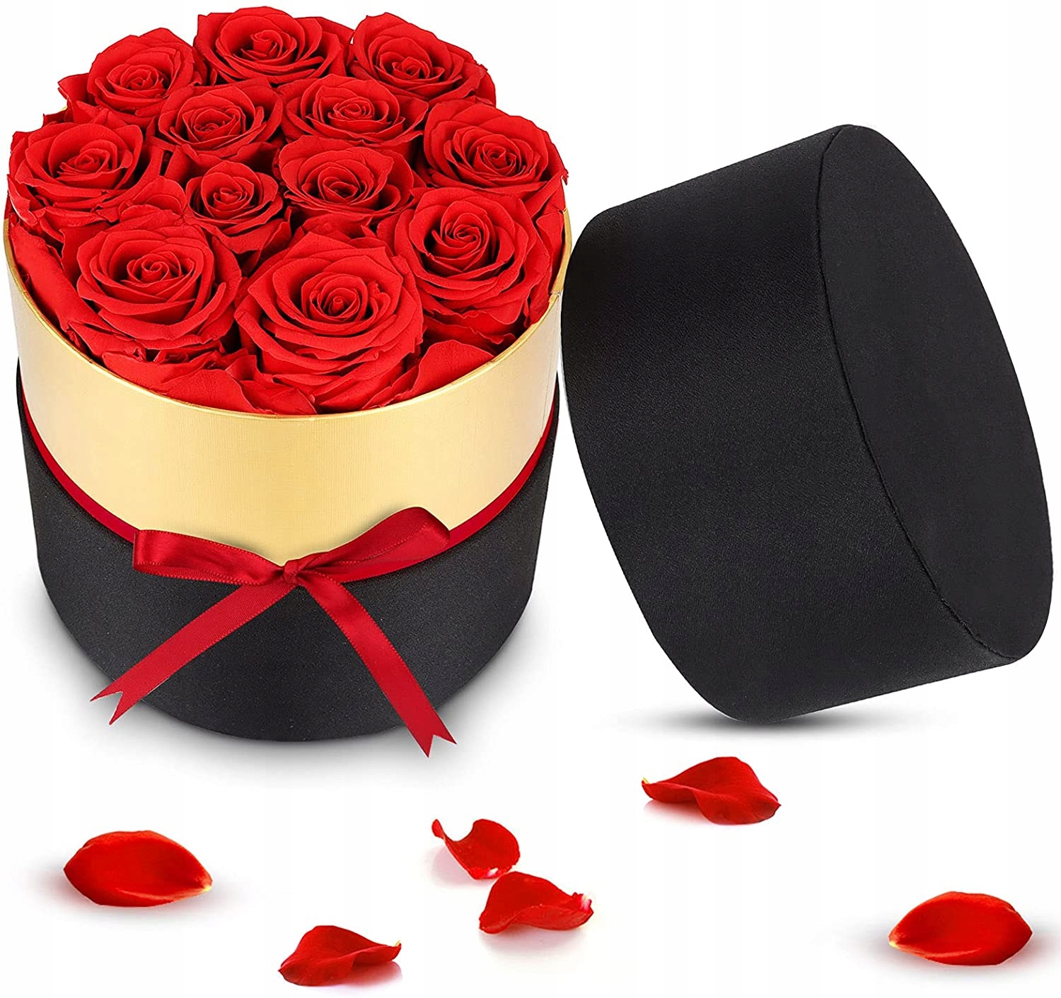Flower Box s 12 skutočnými ružami – Darček Pre Ženu, Dievča, Mamu