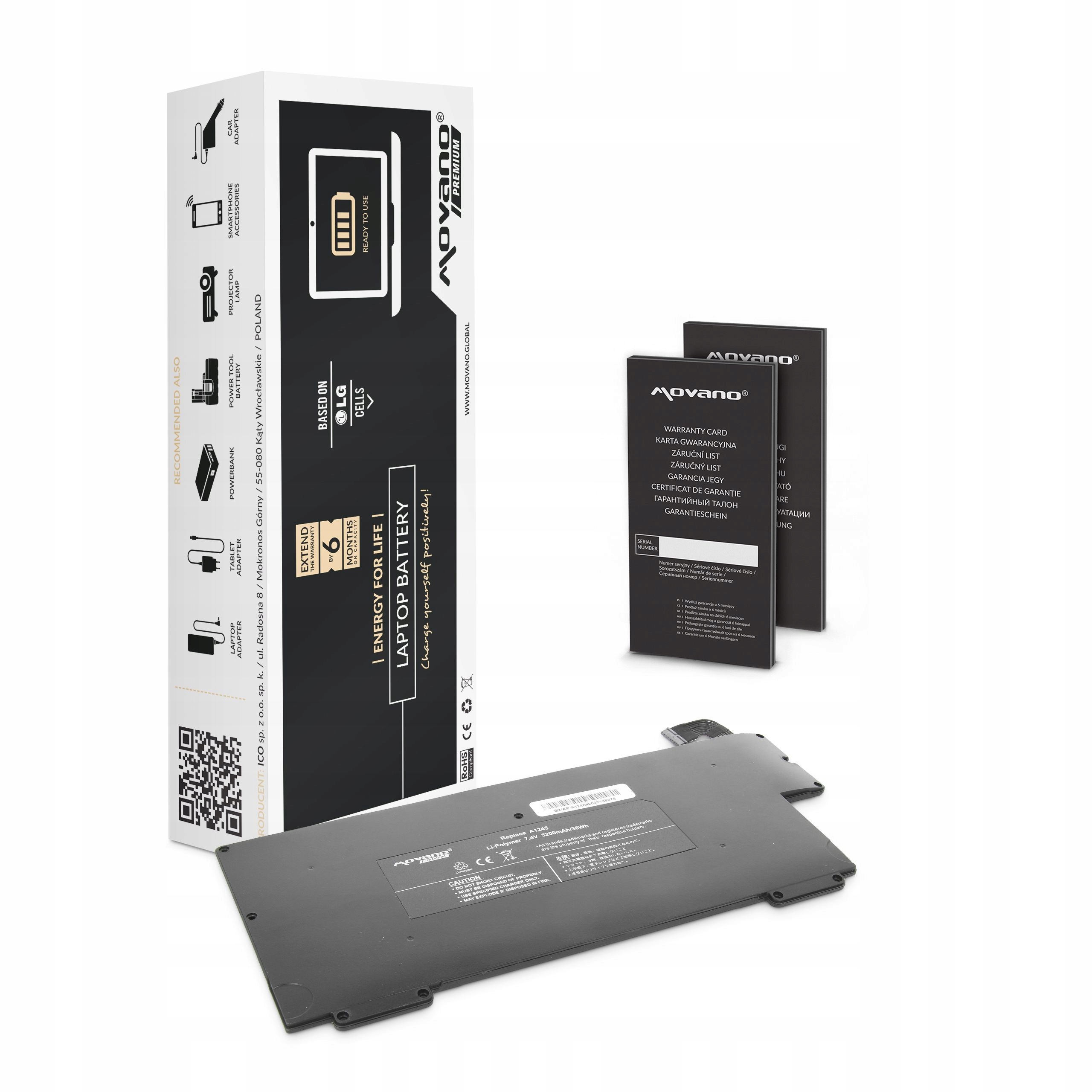 Baterie Movano Premium pro Apple MacBook Air 13